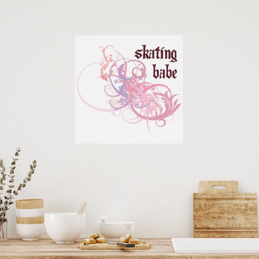 Skaten Babe Poster (Küche)