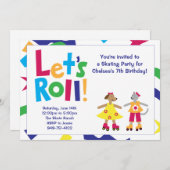 Skaten Birthday Party Einladung (Vorne/Hinten)