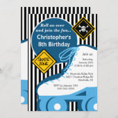 Skaten Birthday Party Einladung (Vorne/Hinten)