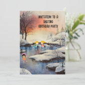 Skaten Birthday Party Einladung für Kinder (Stehend Vorderseite)