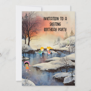 Skaten Birthday Party Einladung für Kinder