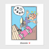 Skaten Boy Aufkleber (Blatt)