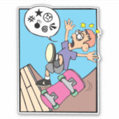 Skaten Boy Aufkleber (Vorderseite)