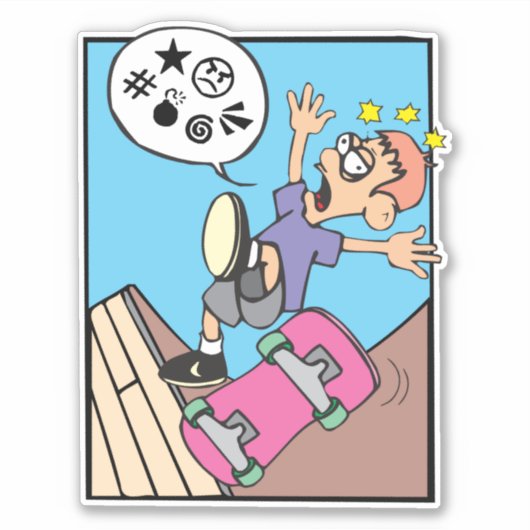 Skaten Boy Aufkleber (Vorderseite)