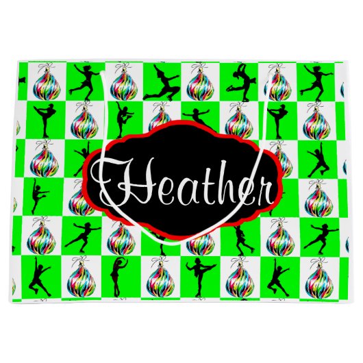 SKATEN-CHRISTMAS-GIFT-BAG "personalisierte BILDER" Große Geschenktüte (Vorderseite)