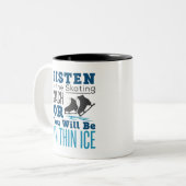 Skaten Coach Ice Abbildung Skaten dünne Eis Zweifarbige Tasse (Vorderseite Links)