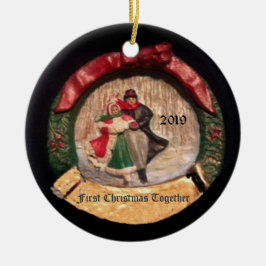 SKATEN COUPLE 2019 ERSTE XMAS-ORNAMENT KERAMIK ORNAMENT