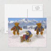 Skaten Dinky Bears Postkarte (Vorne/Hinten)