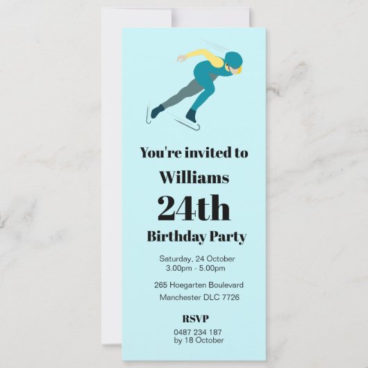 Skaten Einladung (Vorderseite)