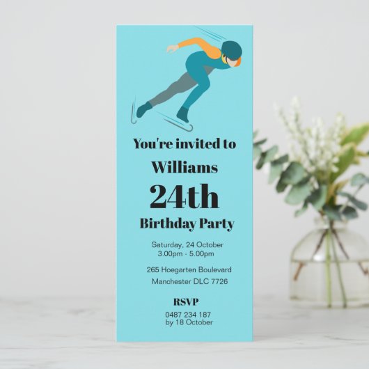 Skaten Einladung (Stehend Vorderseite)