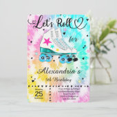 Skaten-Einladung Einladung (Stehend Vorderseite)