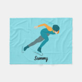 Skaten Fleecedecke (Vorderseite (Horizontal))