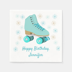 Skaten für aquamarine Skate-Grafikwalzen Serviette
