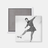 Skaten für weibliche Abbildung Magnet (Vorderseite/Rückseite)