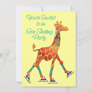 Skaten Giraffe Einladung