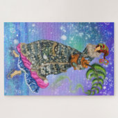 Skaten Girl mit Puzzle Puzzle-Malerei (Horizontal)