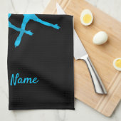 Skaten-Handtuch arabesque Türkis Geschirrtuch (Viertel Falte)