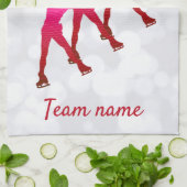 Skaten Handtuchhalterung rosa bis rot Geschirrtuch (Gefaltet)