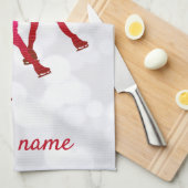 Skaten Handtuchhalterung rosa bis rot Geschirrtuch (Viertel Falte)