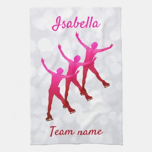 Skaten Handtuchhalterung rosa bis rot Geschirrtuch (Vertikal)