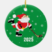 Skaten Hockey Weihnachtsjahr Keramik Ornament (Hinten)