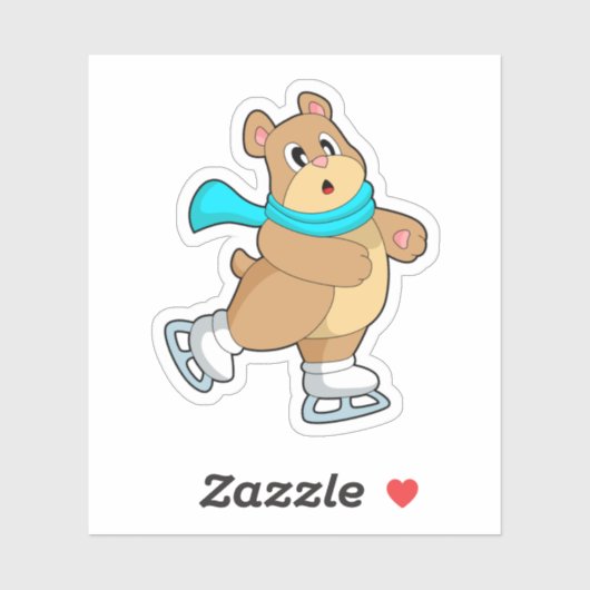 Skaten-Ice-Skate Aufkleber (Blatt)