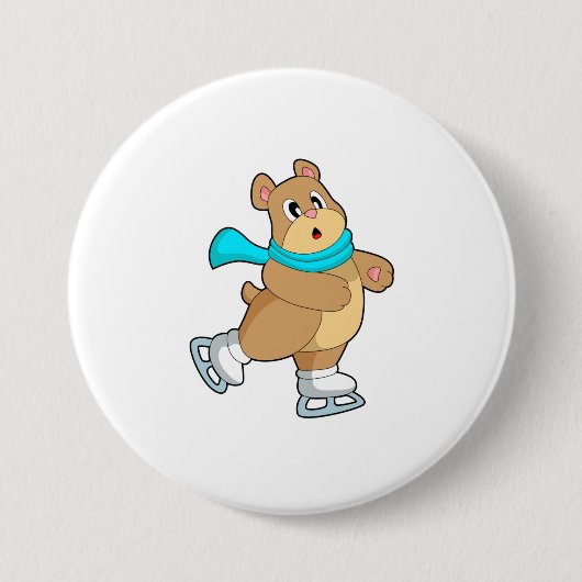 Skaten-Ice-Skate Button (Vorderseite)