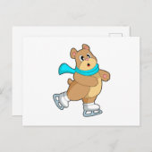 Skaten-Ice-Skate Postkarte (Vorne/Hinten)