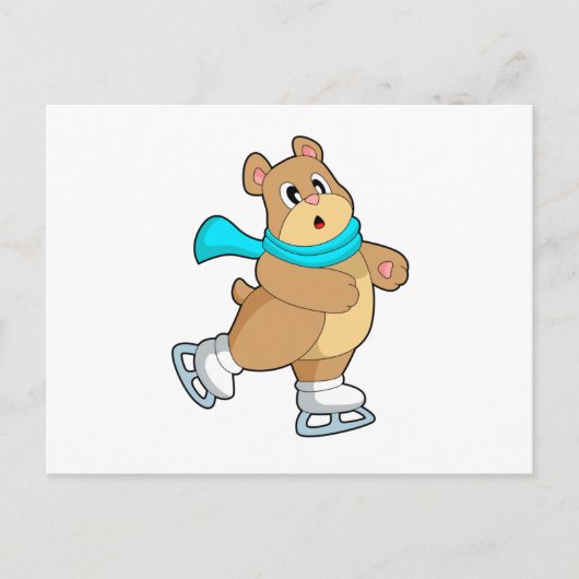 Skaten-Ice-Skate Postkarte (Vorderseite)