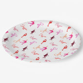 Skaten Ice-Skaten-Name der Girl-Abbildung Pappteller (Schrägansicht)