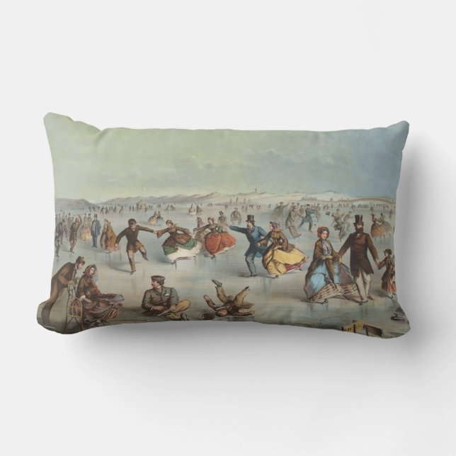 Skaten im Central Park, New York Lendenkissen (Vorderseite)