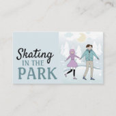 Skaten im Park, Ice Skate Rink Werbung Visitenkarte (Vorderseite)