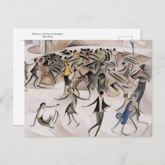 Skaten in Bois de Boulogne von Alice Bailly Postkarte (Vorne/Hinten)