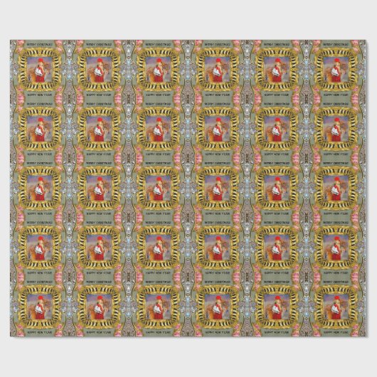 Skaten in freier Wildbahn am Weihnachtsmorgen Geschenkpapier (Flach)