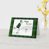 Skaten Karierter Frog - Neue Jahre Karte (Gelbe Blume)