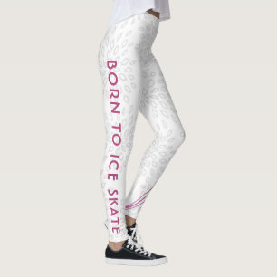 Skaten-Leggings mit weißer Figur - Geboren zum Ei Leggings