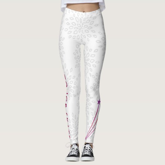 Skaten-Leggings mit weißer Figur - Geboren zum Eis Leggings (Vorderseite)