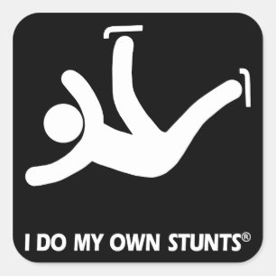Skaten mein eigenes Stunts® Quadratischer Aufkleber