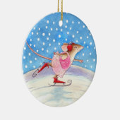 Skaten Mouse Weihnachts- oder Winterschmuck Keramik Ornament (Rechts)