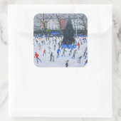 Skaten Natural History Museum 2012 Quadratischer Aufkleber (Tasche)