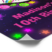 Skaten Neon personalisieren Poster (Ecke)