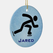 Skaten-Ornament mit personalisierter Geschwindigke Keramik Ornament (Rechts)