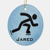 Skaten-Ornament mit personalisierter Geschwindigke Keramik Ornament (Links)