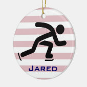 Skaten-Ornament mit personalisierter Geschwindigke Keramikornament (Links)