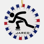 Skaten-Ornament mit personalisierter Geschwindigke Keramikornament (Vorne)