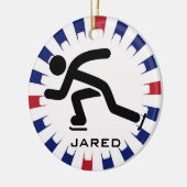 Skaten-Ornament mit personalisierter Geschwindigke Keramikornament (Links)