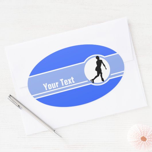 Skaten Ovaler Aufkleber (Umschlag)