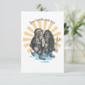 Skaten Owls Retro Style Nostalgisches Design Dankeskarte (Stehend Vorderseite)