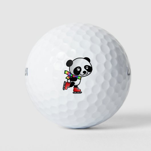 Skaten Panda Golfball (Vorderseite)