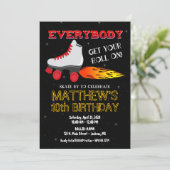 Skaten Party Einladung, Roller Skate Einladung (Stehend Vorderseite)